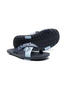 Emporio Armani Kids Sandalen met logobandje - Blauw
