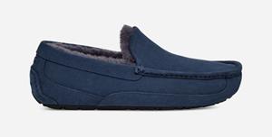 Ugg Ascot Pantoffels voor Heren in Deep Ocean  Leder