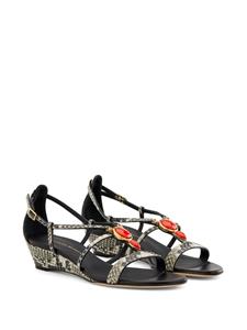 Giuseppe Zanotti Adelaide sandalen met python-print - Grijs