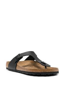 Birkenstock Leren teenslippers - Zwart