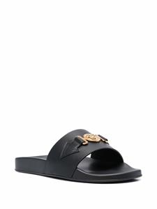 Versace Slippers met Medusa logo - Zwart