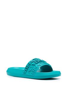 Versace Slippers met logoband - Blauw