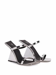 Giuseppe Zanotti Lilii Borea sandalen met dubbele bandjes - Zilver