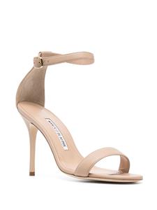 Manolo Blahnik Chaos 100mm leather sandals - Beige