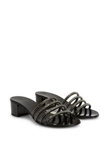 Giuseppe Zanotti Iride sandalen met kristal - Zwart