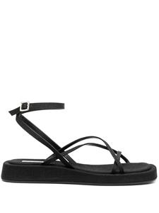 GIABORGHINI Rosie sandalen met gekruiste bandjes - Zwart