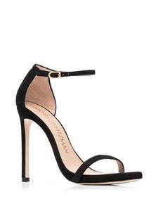 Stuart Weitzman Nudist Curve suède sandalen - Zwart