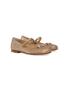 Gucci Kids Ballerina's met Horsebit-detail - Goud