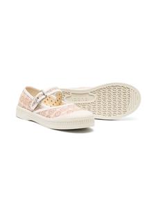 Gucci Kids Double G ballerina's - Roze