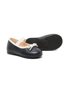 Gucci Kids Carla leren ballerina's - Blauw