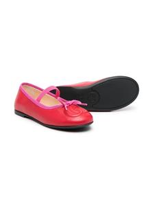 Gucci Kids Leren ballerina's - Rood