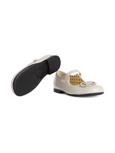 Gucci Kids Ballerina's met logoplakkaat - Wit