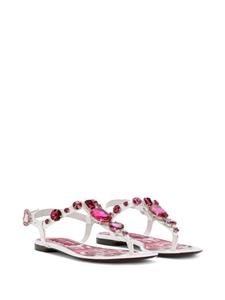 Dolce & Gabbana Sandalen met plateauzool - Wit