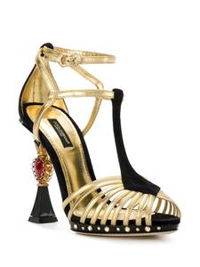 Dolce & Gabbana Bette gebeeldhouwde hak sandalen - Zwart