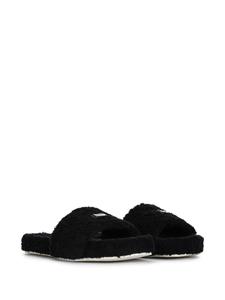 Dolce & Gabbana Slippers met logoplakkaat - Zwart