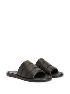 Giuseppe Zanotti Harmande leren slippers - Zwart