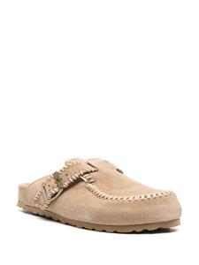 Scarosso Cheyenne suede slippers - Beige