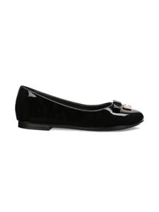 Dolce & Gabbana Kids DG ballerina pumps met strik - Zwart