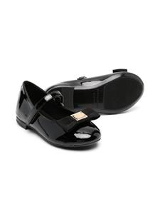 Dolce & Gabbana Kids Ballerina's met logoplakkaat - Zwart