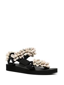 Arizona Love Trekky sandalen verfraaid met parels - Zwart
