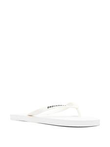 Dsquared2 Teenslippers met logo-reliëf - Wit