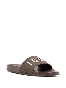 Dsquared2 Slippers met Icon-print - Bruin