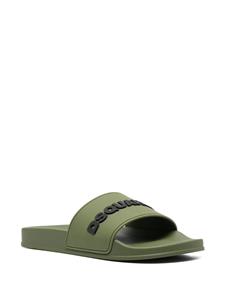 Dsquared2 Slippers met logoprint - Groen