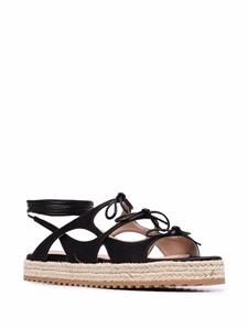 Scarosso x Paula Cademartori leren sandalen - Zwart