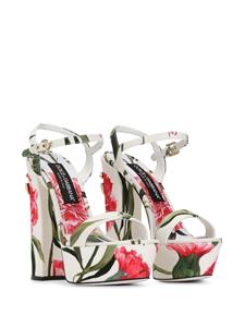 Dolce & Gabbana Sandalen met plateauzool - Wit