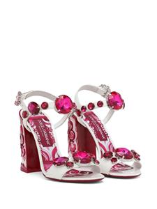 Dolce & Gabbana Sandalen met blokhak - Wit