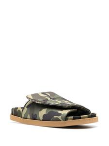 GIABORGHINI Slippers met camouflageprint - Groen