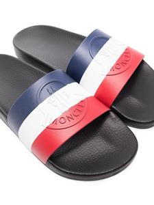 Moncler Basile gestreepte slippers - Blauw