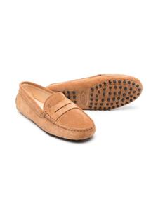 Tod's Kids Loafers met logo-reliëf - Bruin