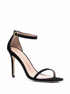 Stuart Weitzman Nudist Curve suède sandalen - Zwart