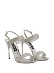 Dolce & Gabbana KIM DOLCE&GABBANA slingback sandalen verfraaid met kristal - Zilver