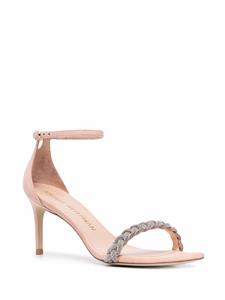 Stuart Weitzman Nudistcurve sandalen met gevlochten bandje - Beige