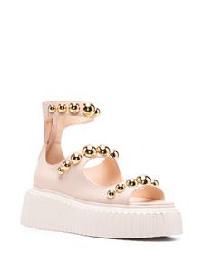 AGL Sandalen met plateauzool - Roze