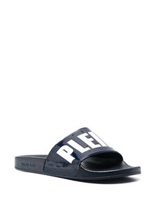 Philipp Plein Slippers met logoprint - Blauw