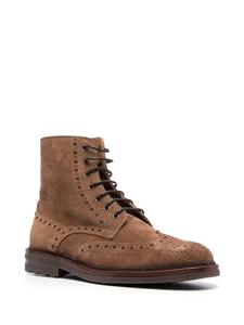Brunello Cucinelli Brogue enkellaarzen - Bruin