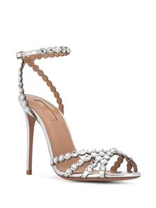 Aquazzura Studio sandalen verfraaid met kristal - Zilver