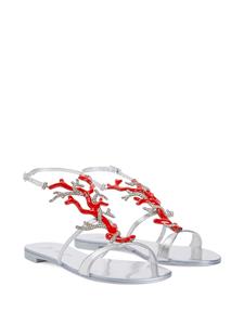 Giuseppe Zanotti Coralli leren sandalen - Zilver