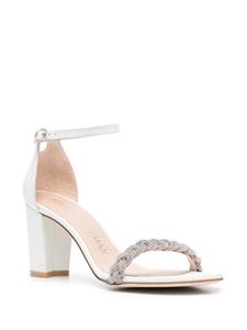 Stuart Weitzman Nudistcurve leren sandalen - Wit