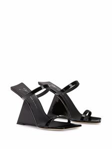 Giuseppe Zanotti Lilii Borea sandalen met sleehak - Zwart