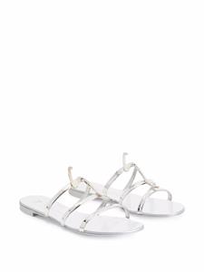 Giuseppe Zanotti Syrma sandalen met G bandje - Zilver
