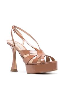 Casadei Tiffany sandalen met gelakte afwerking - Beige