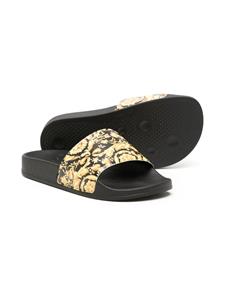 Versace Kids Slip-on slippers - Zwart