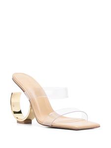 Cult Gaia Sandalen met bewerkte hak - Wit