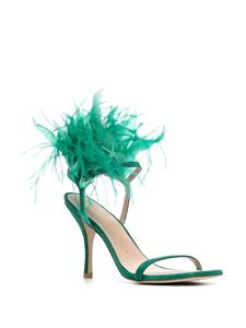 Stuart Weitzman Plume sandalen met veren - Groen