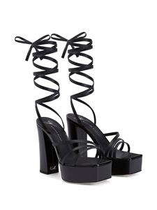 Giuseppe Zanotti Flavienne gelamineerde sandalen - Zwart