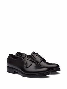 Prada Leren veterschoenen - Zwart